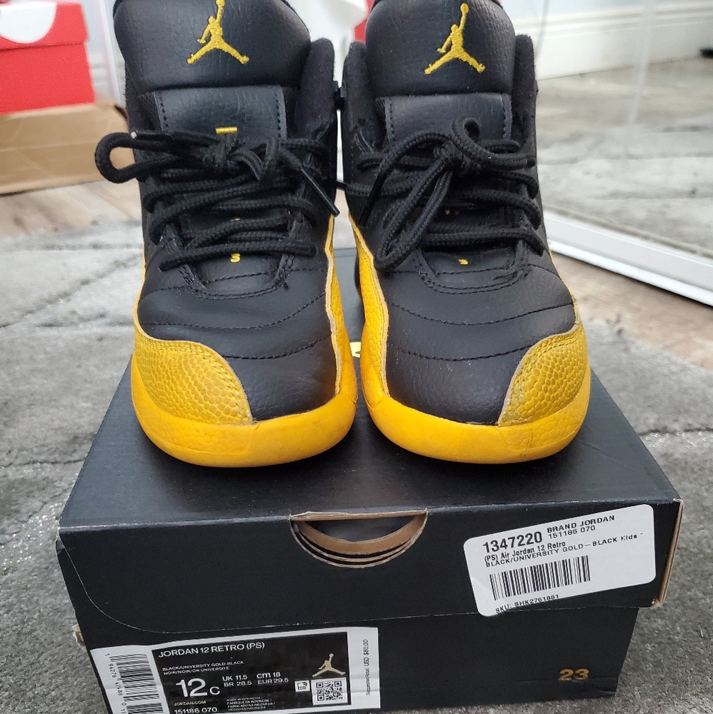 Black and Yellow Jordan 12